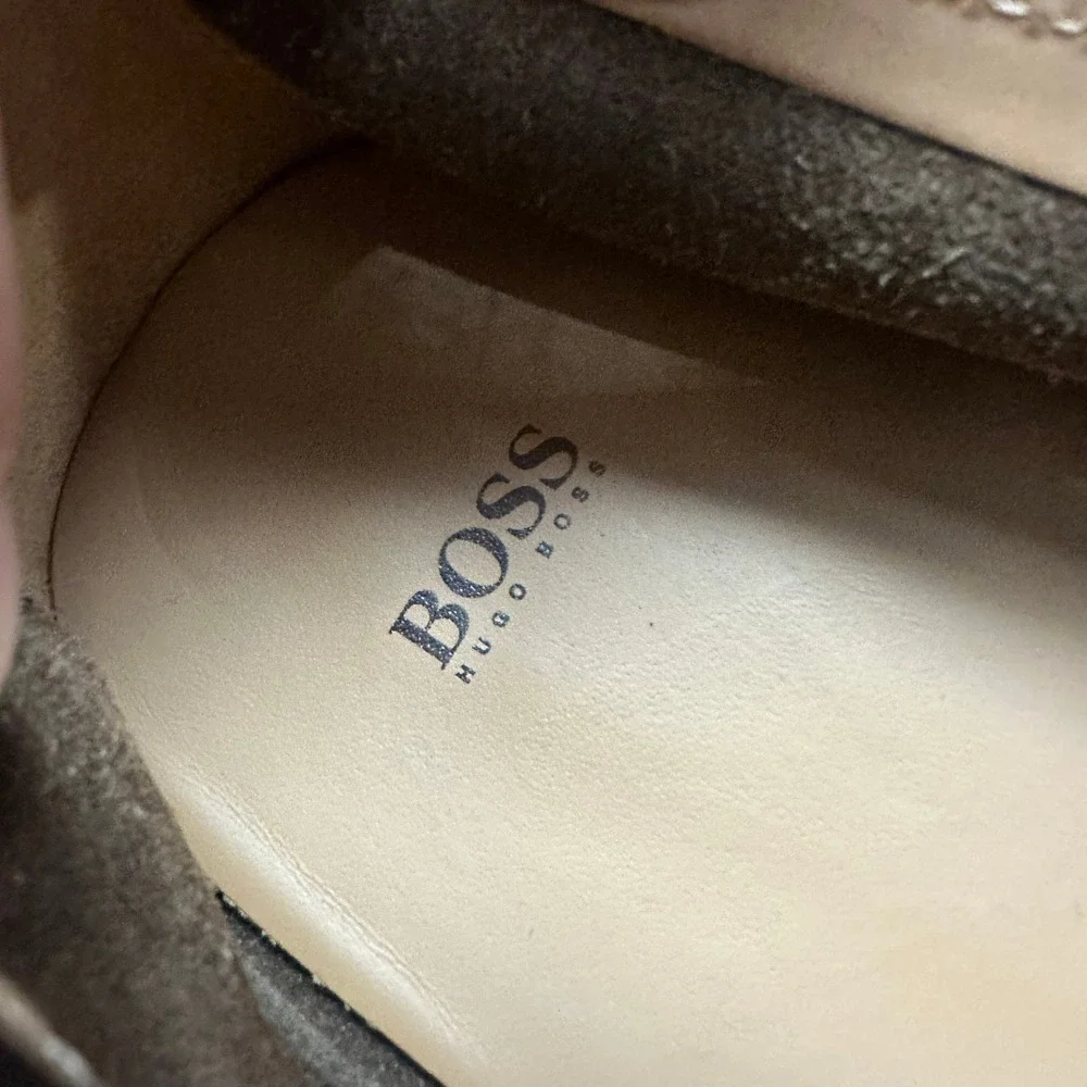 Hugo Boss Brown Leather Sienne Bit Dress Mens Loafers Buckle Formal Casual Sz 13